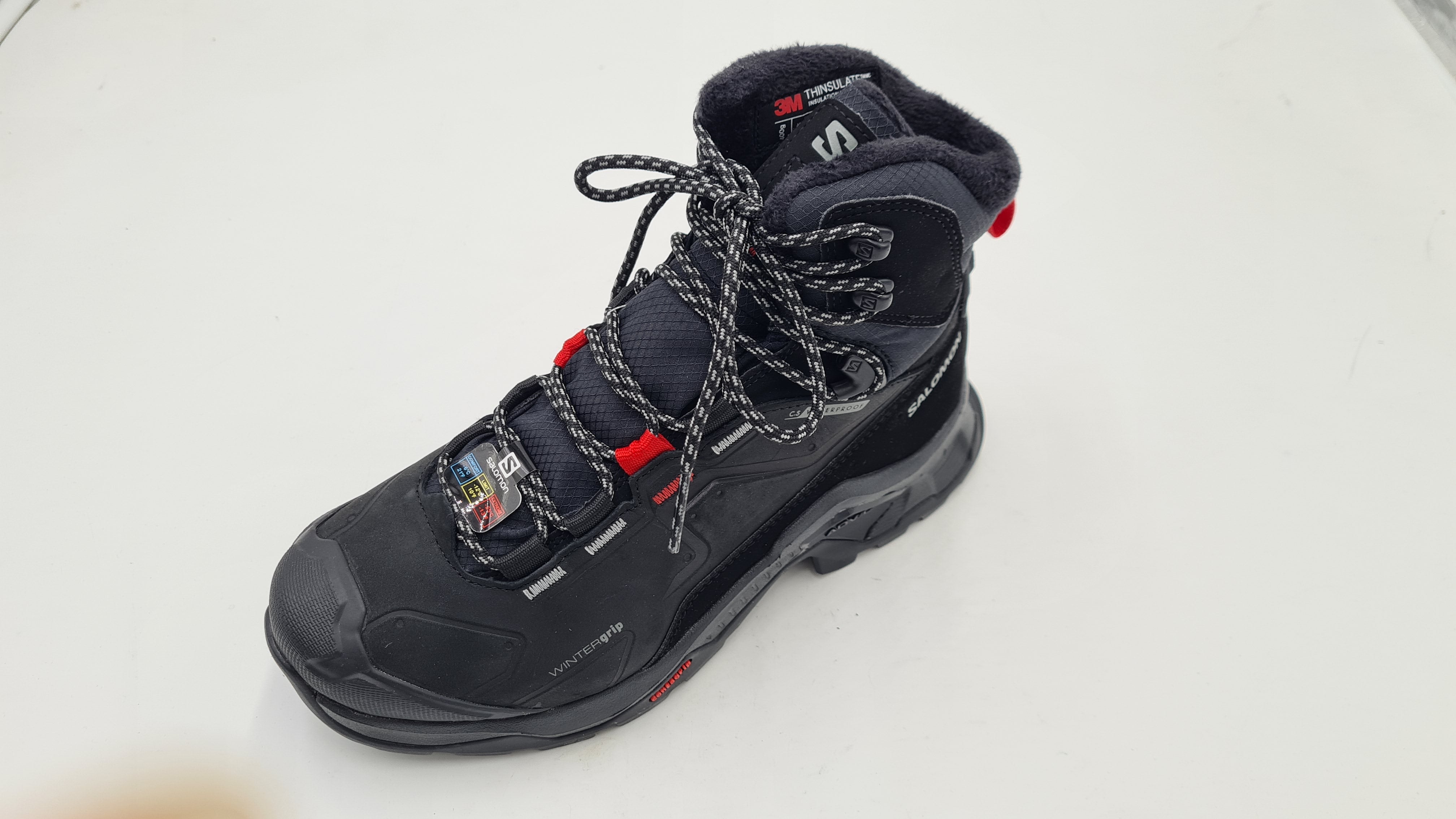 Salomon QUEST WINTER TS CSWP Black/Goji BHerrenstiefel - 413666