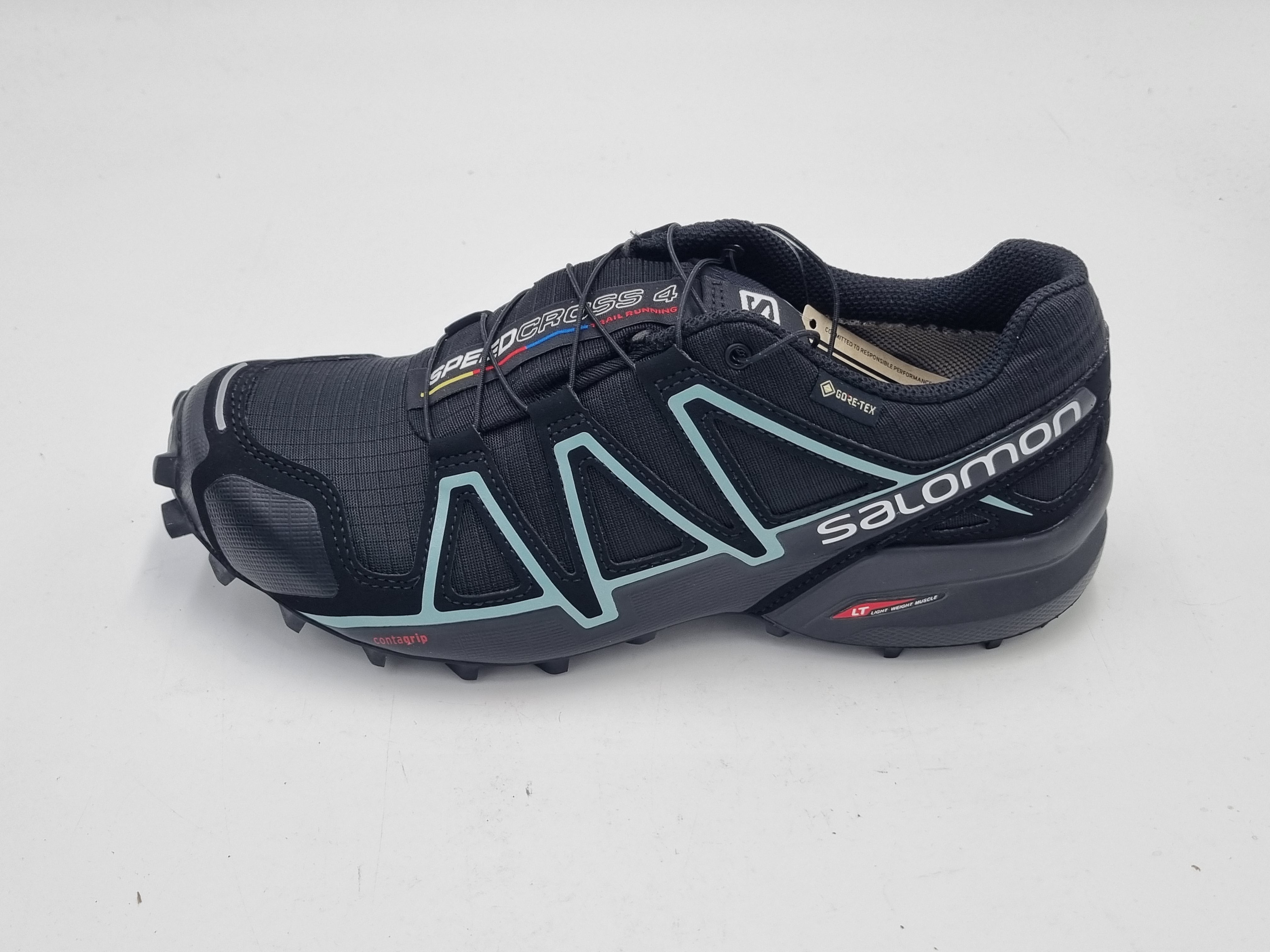 Salomon Speedcross 4 GTX W Black/Black/Metallic Bubble Blue Damenschuh - 383187
