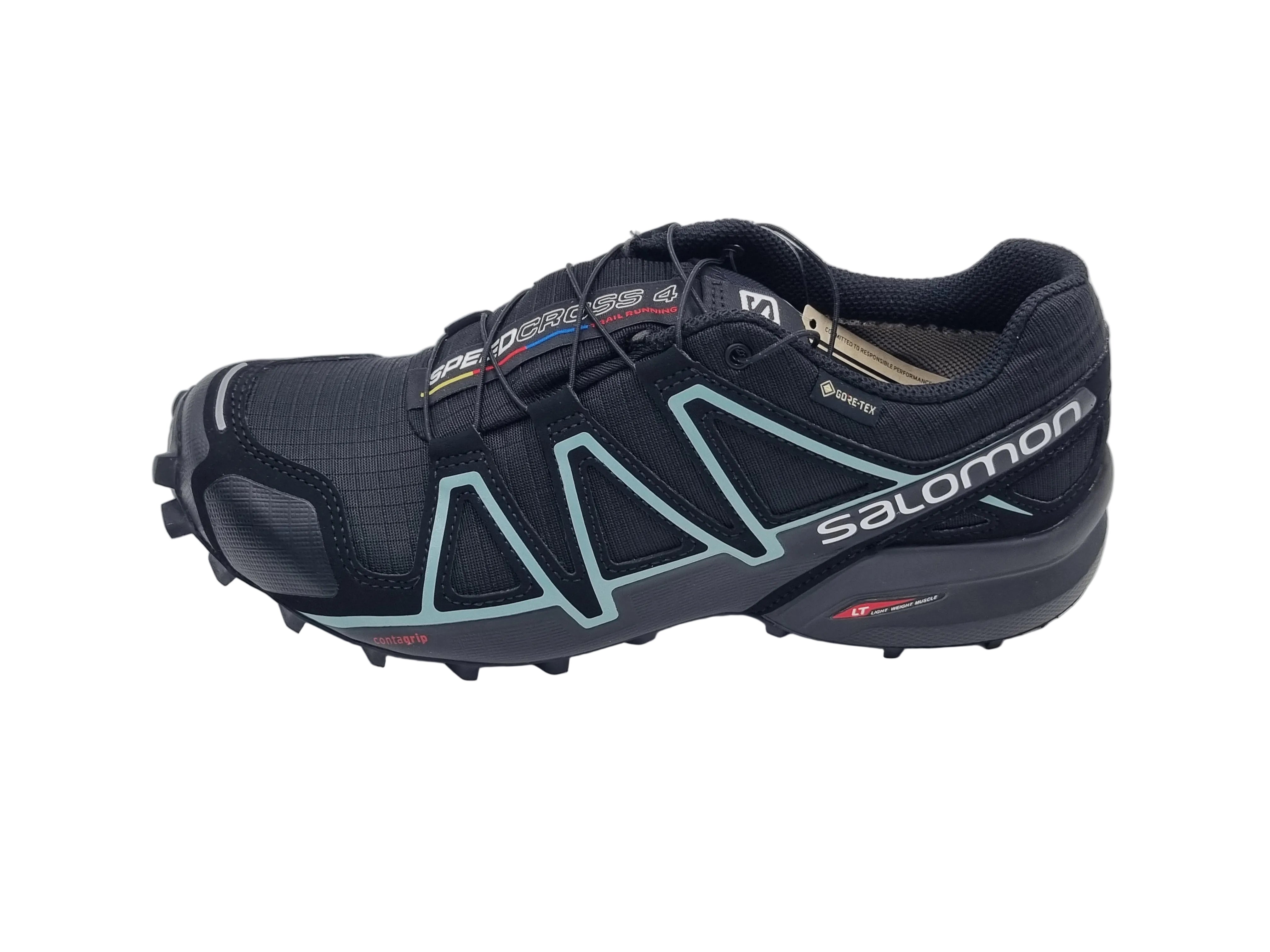 Salomon Speedcross 4 GTX W Black/Black/Metallic Bubble Blue Damenschuh - 383187