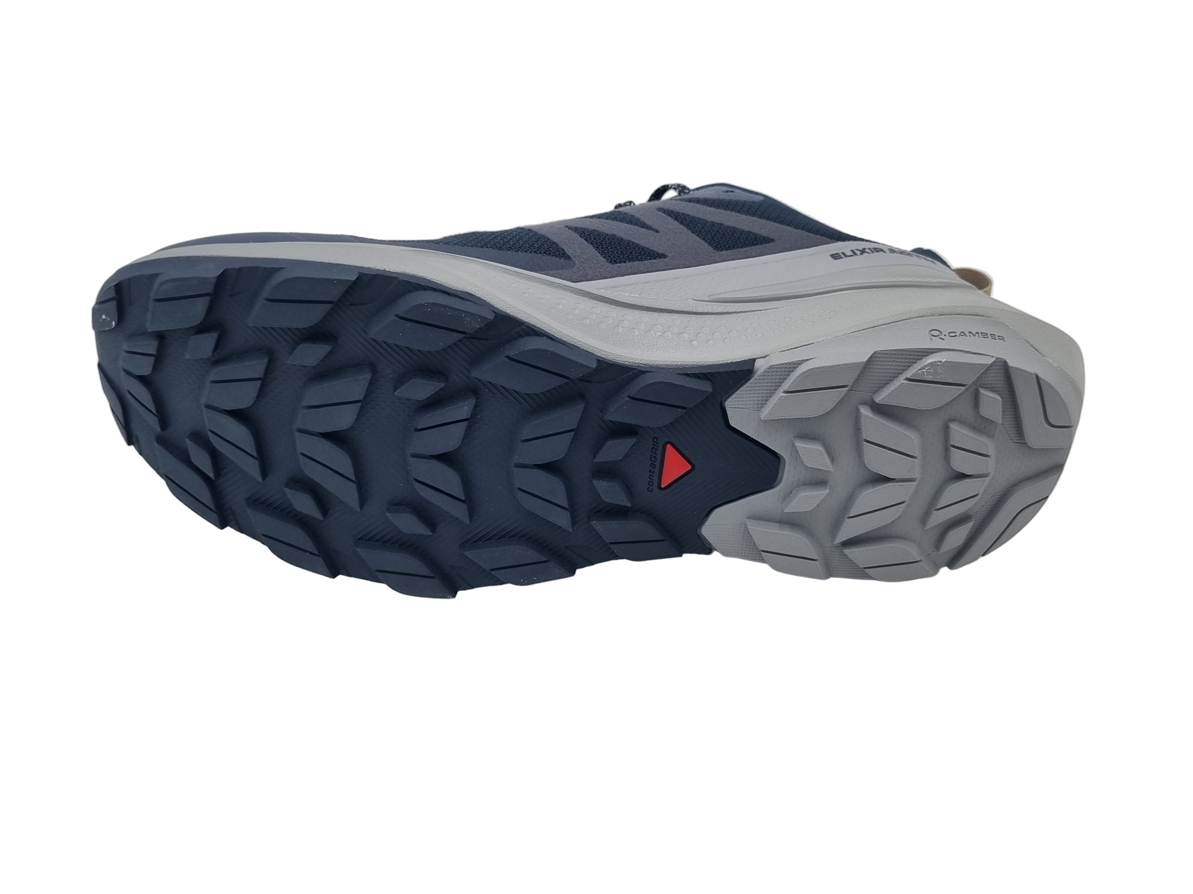 Salomon Elixir Activ GTX – Herren Wanderschuhe – Carbon / Shark Skin / Slate - 474558_Sohle