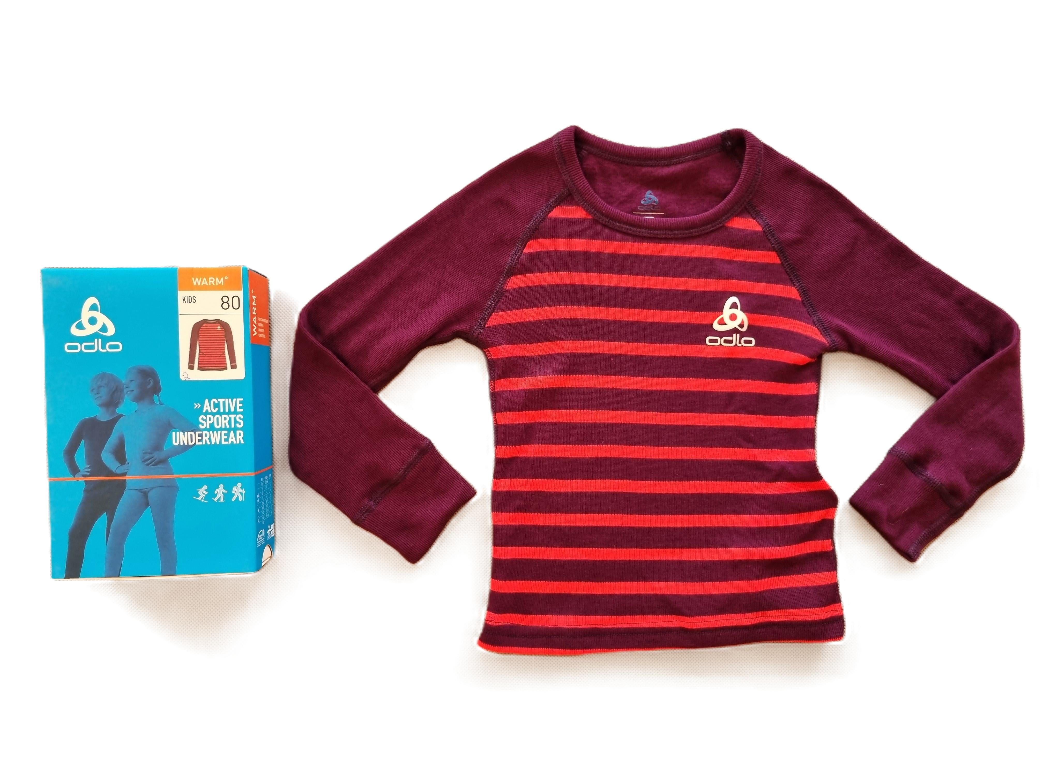 Odlo Kids Fitted SUW Top Langarmshirt gestreift - Artikel 10459 - 30501_80