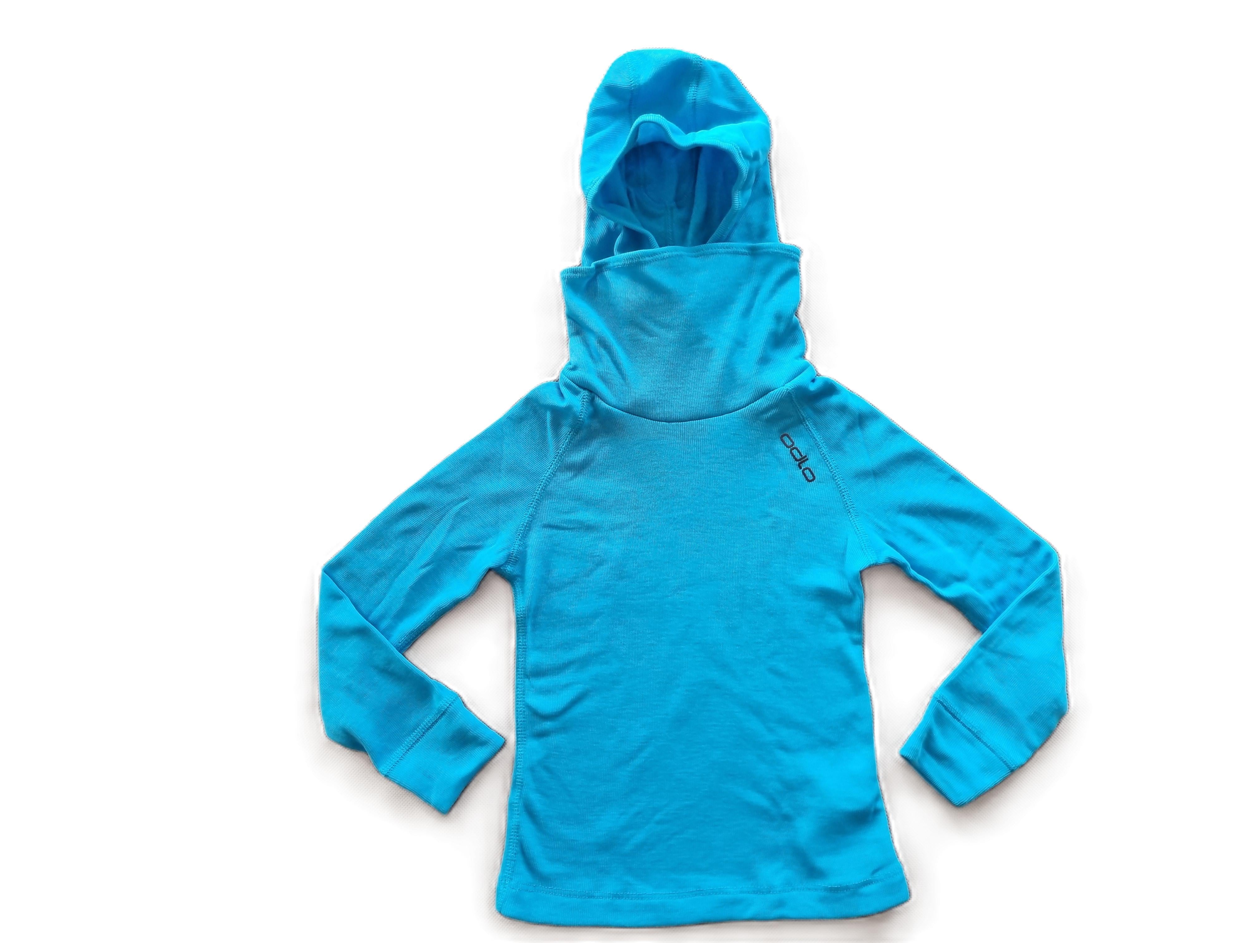 Odlo Kids Crew Neck Langarmshirt mit Kapuze in blau - Artikel 150209 - 24500