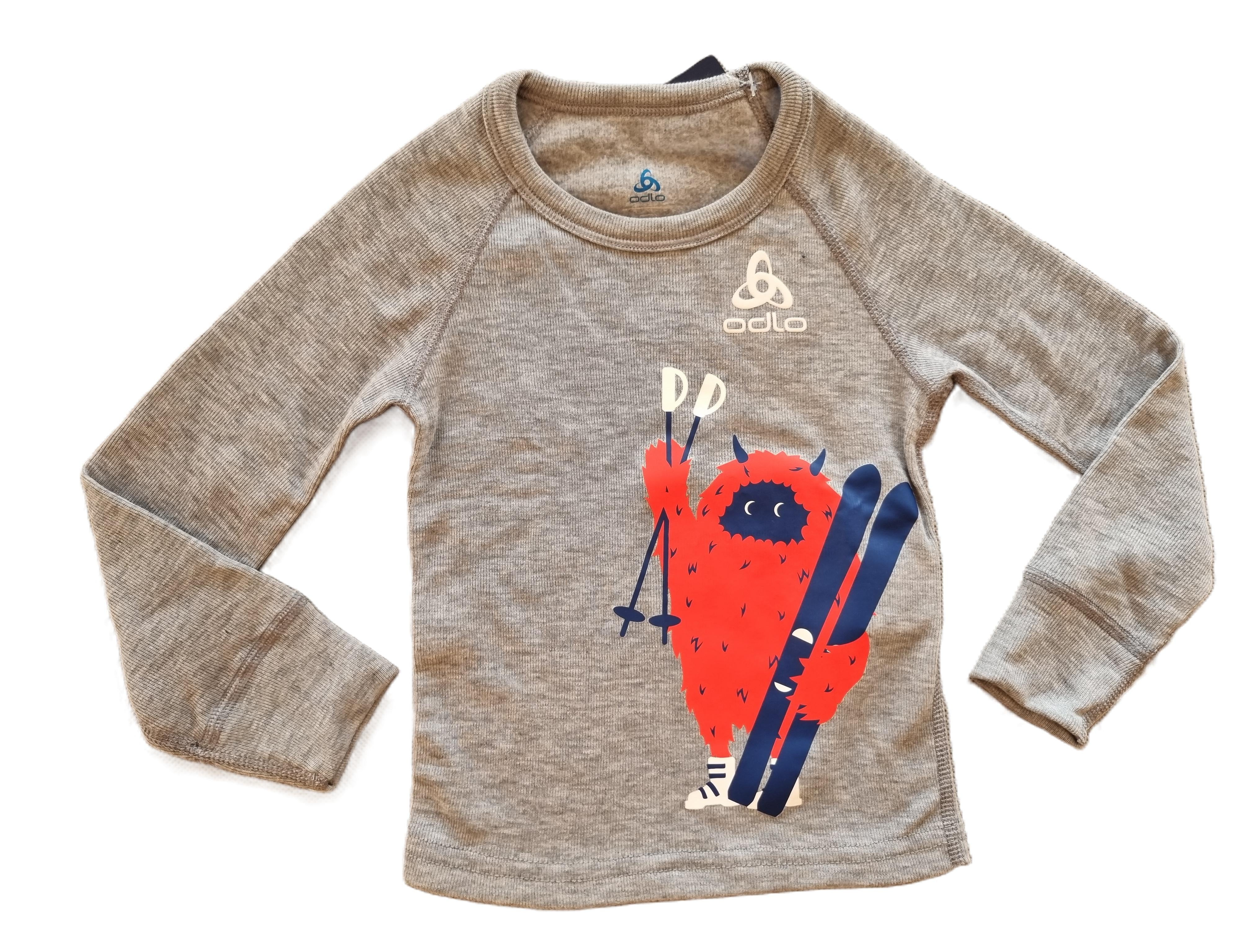 Odlo Kids Crew Neck Langarmshirt in grau - Artikel 150509 - 10191