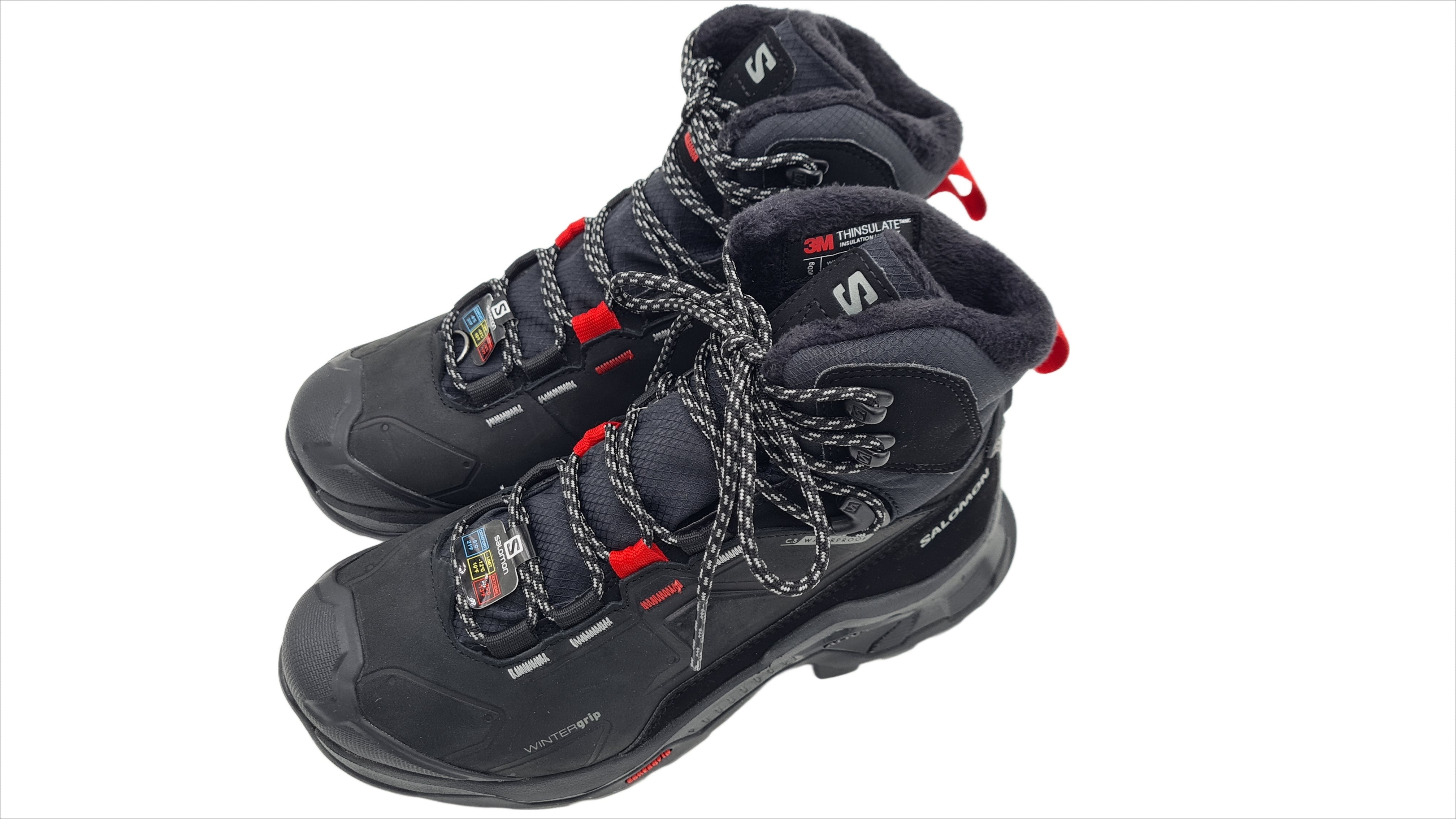 Salomon QUEST WINTER TS CSWP Black/Goji BHerrenstiefel - 413666