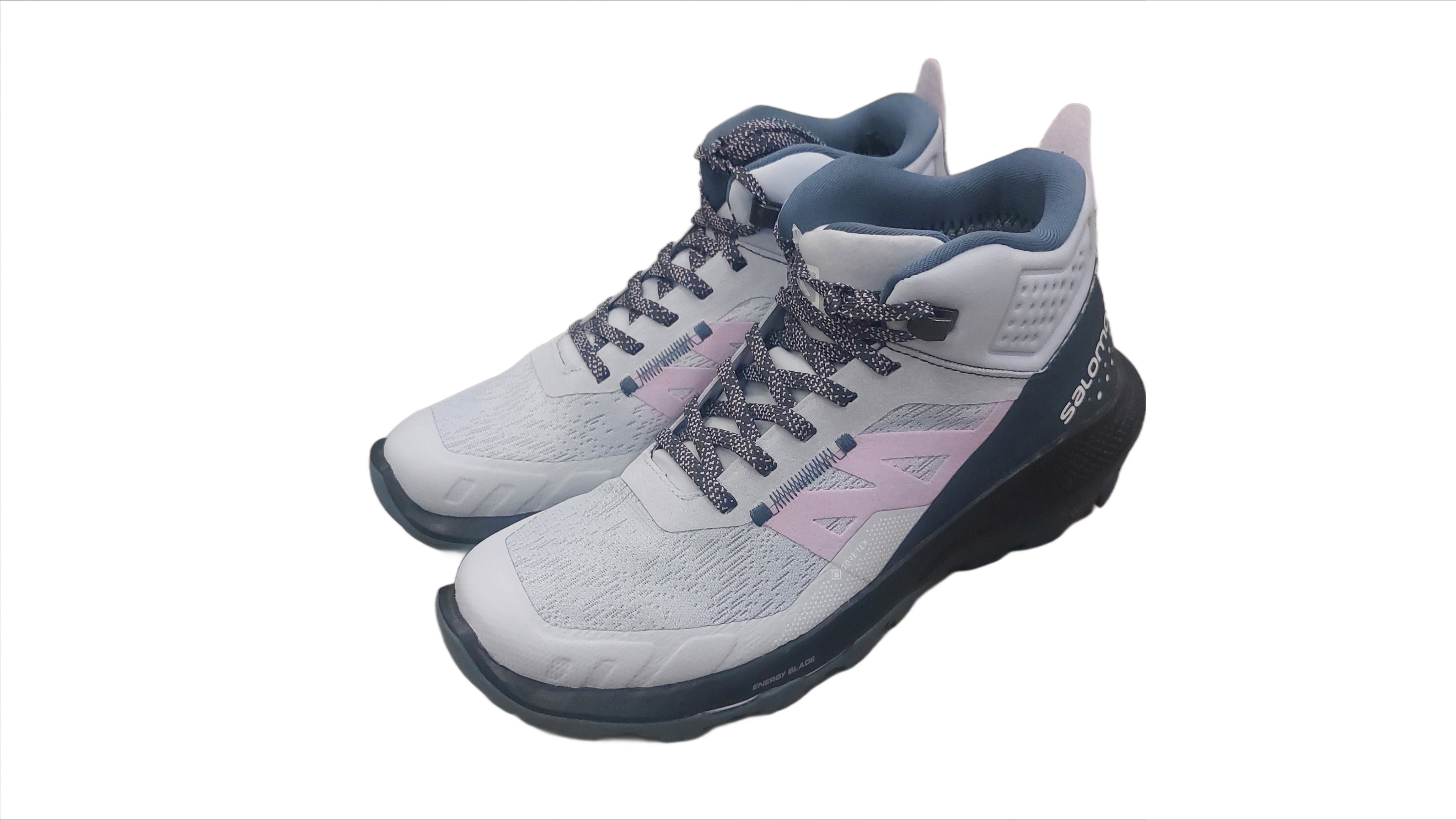 Salomon OUTpulse Mid GTX W Arctic Ice/India Ink/Orchid Bloom: Umfassend ausgestatteter Hikingschuh für Damen