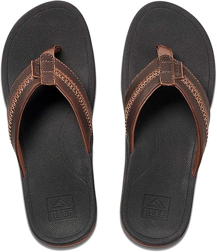 Reef Herren Lthr Ortho-Bounce Coast Flipflop