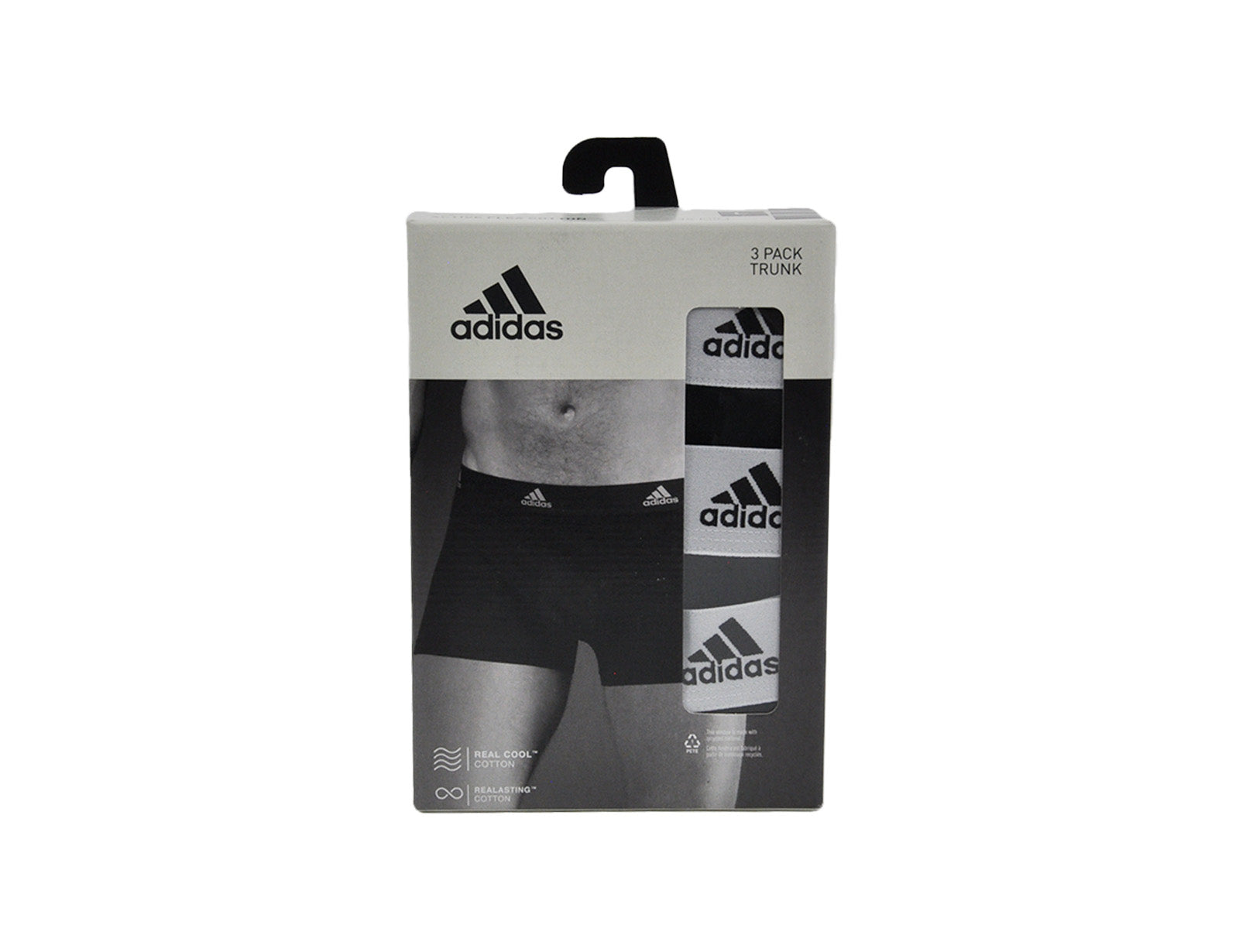 adidas Herren Boxershorts (3er Pack) - schwarz/ weiß - GC4160