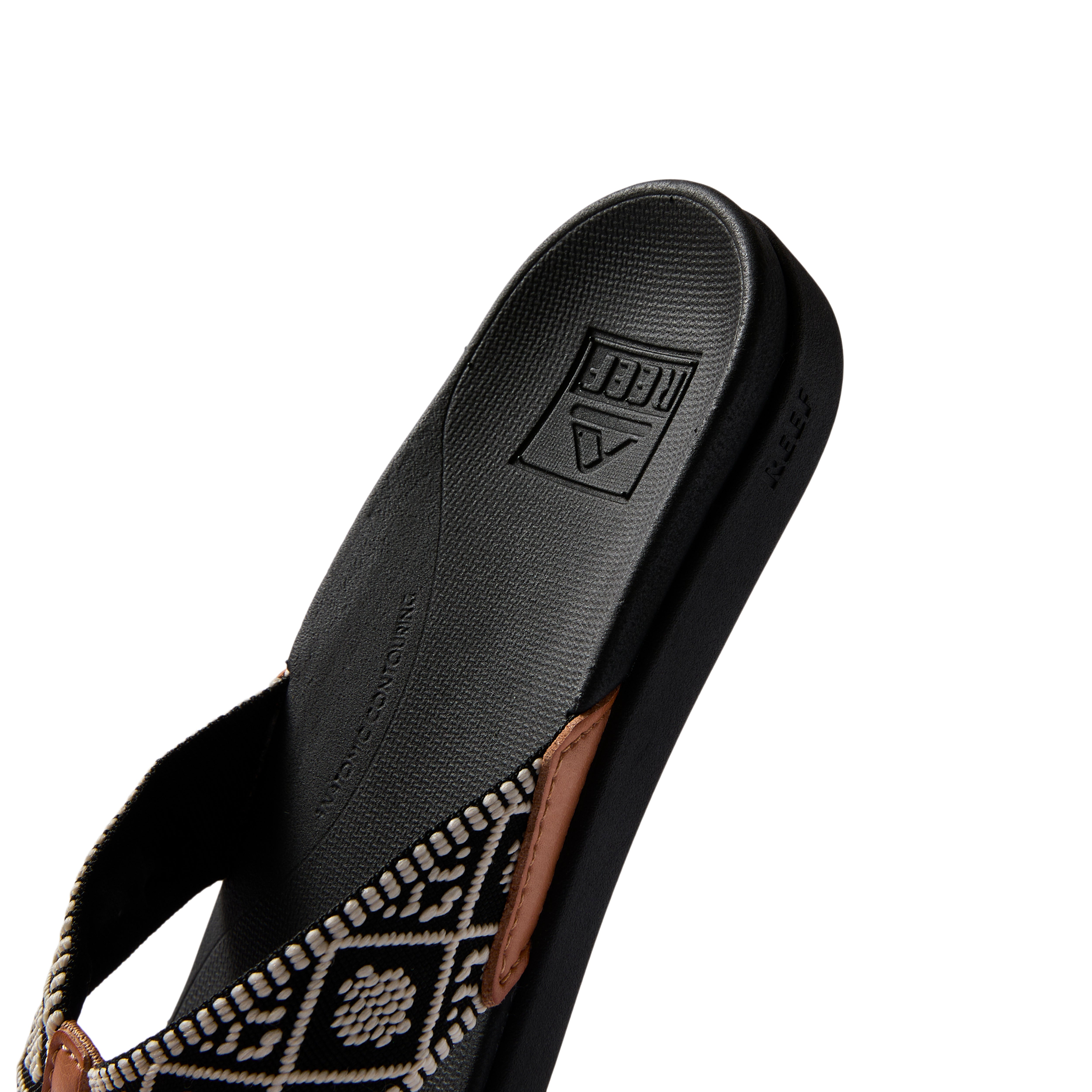 REEF Damen Ortho-Bounce Woven Black/White Threepoint Sandale - RF0A3VDN