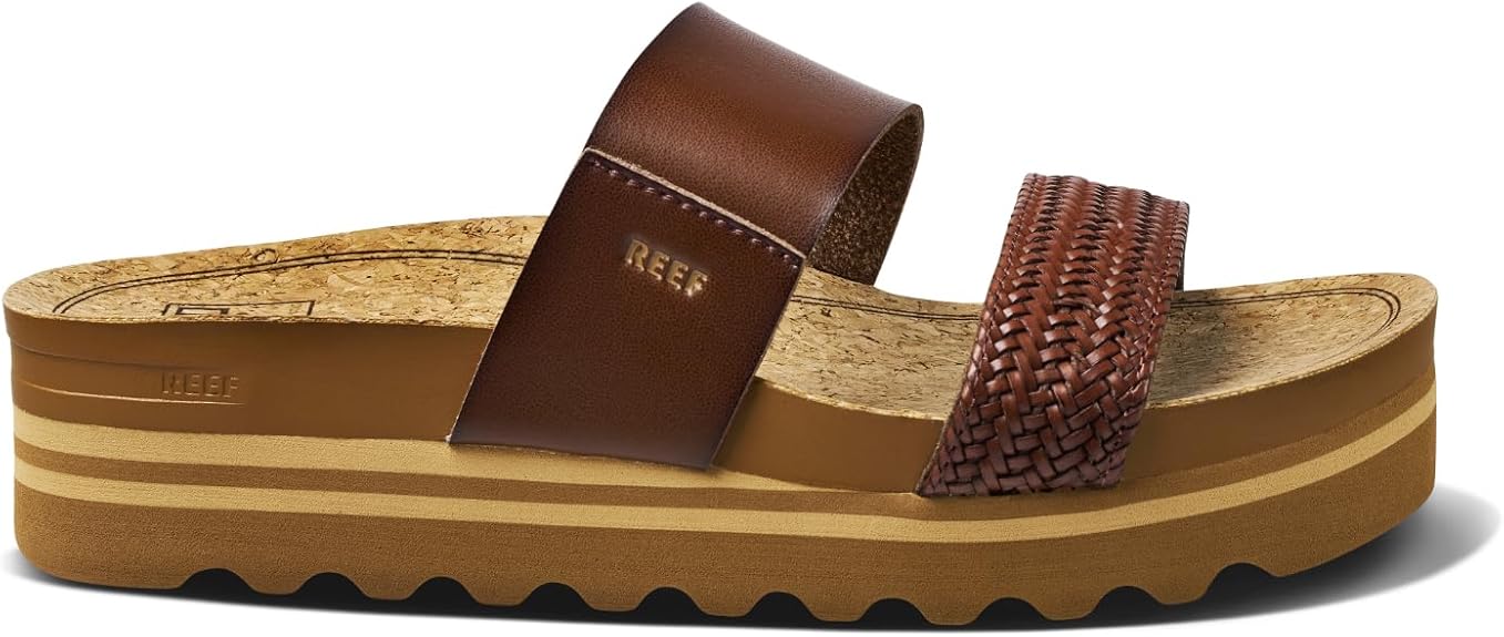Reef Damen Cushion Bounce Vista Hi Schiebe-Sandalen - chocolate