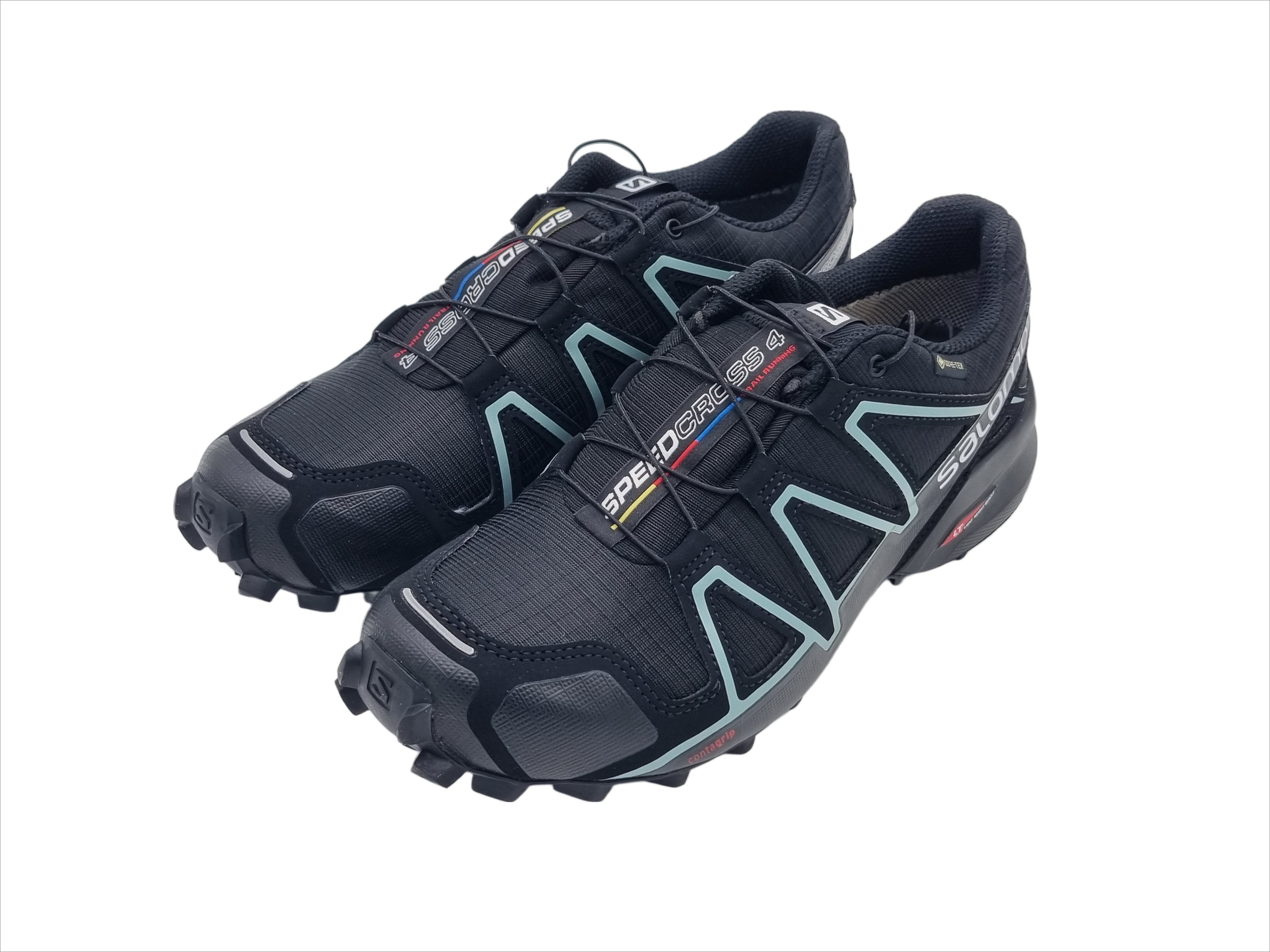 Salomon Speedcross 4 GTX W Black/Black/Metallic Bubble Blue Damenschuh - 383187