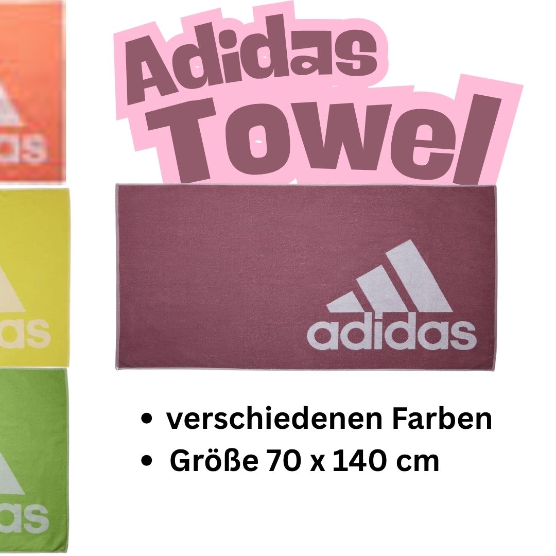 Adidas Towel in verschiedenen Farben - Größe L - Größe 70 x 140