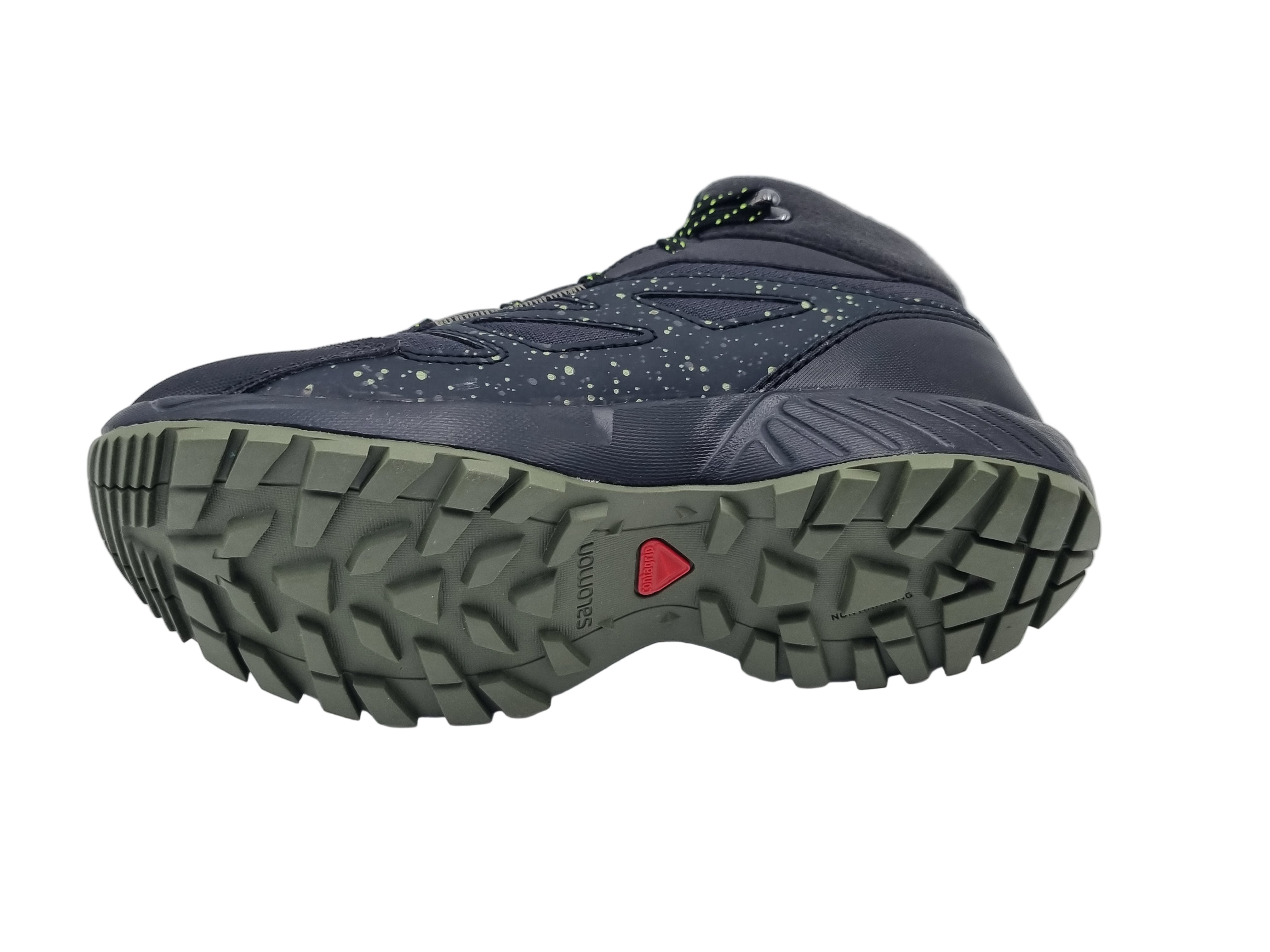 Salomon OUTWAY MID CSWP JUNIOR Phantom Black Safety Yellow - 472835_Sohle