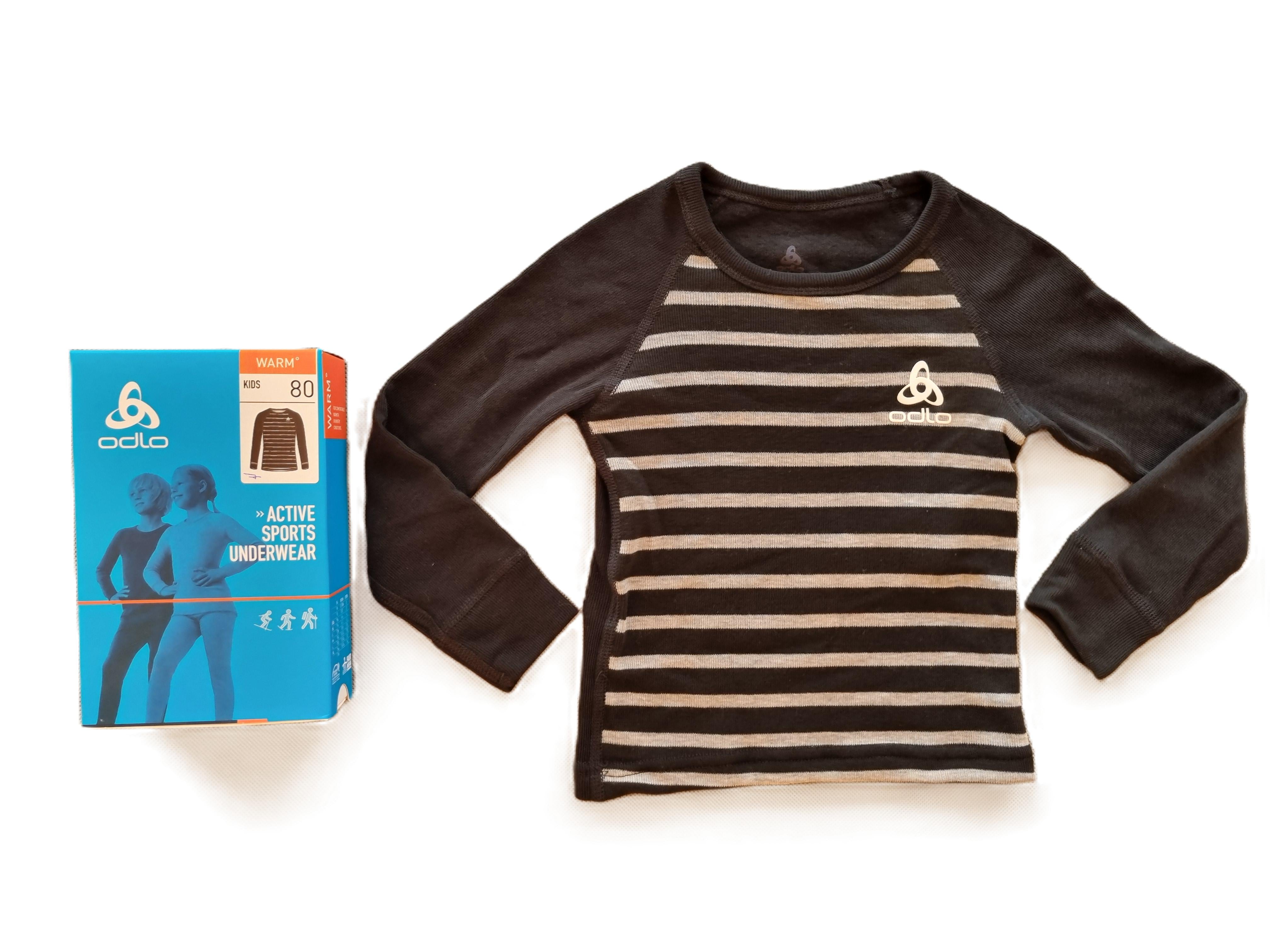 Odlo Kids Fitted SUW Top Langarmshirt  gestreift - Artikel 10459 - 10600_80