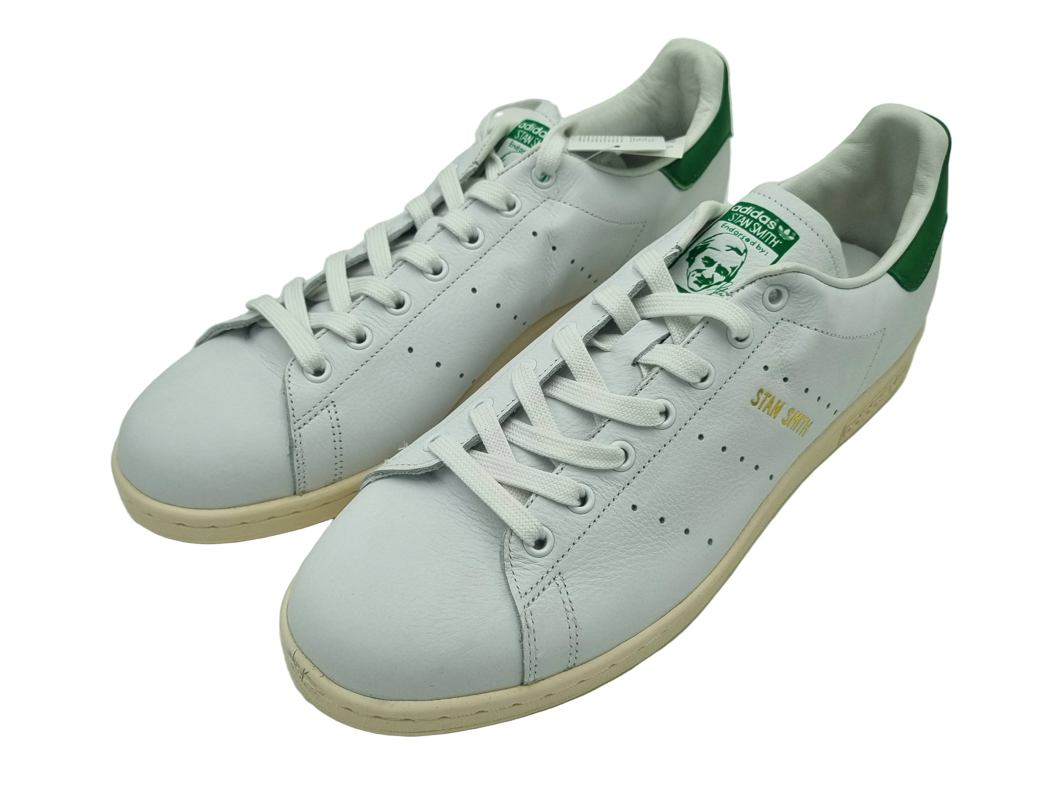 Adidas Stan Smith S75074 Herren Sneaker – Klassischer Tennis-Style in Weiß mit grünen Details