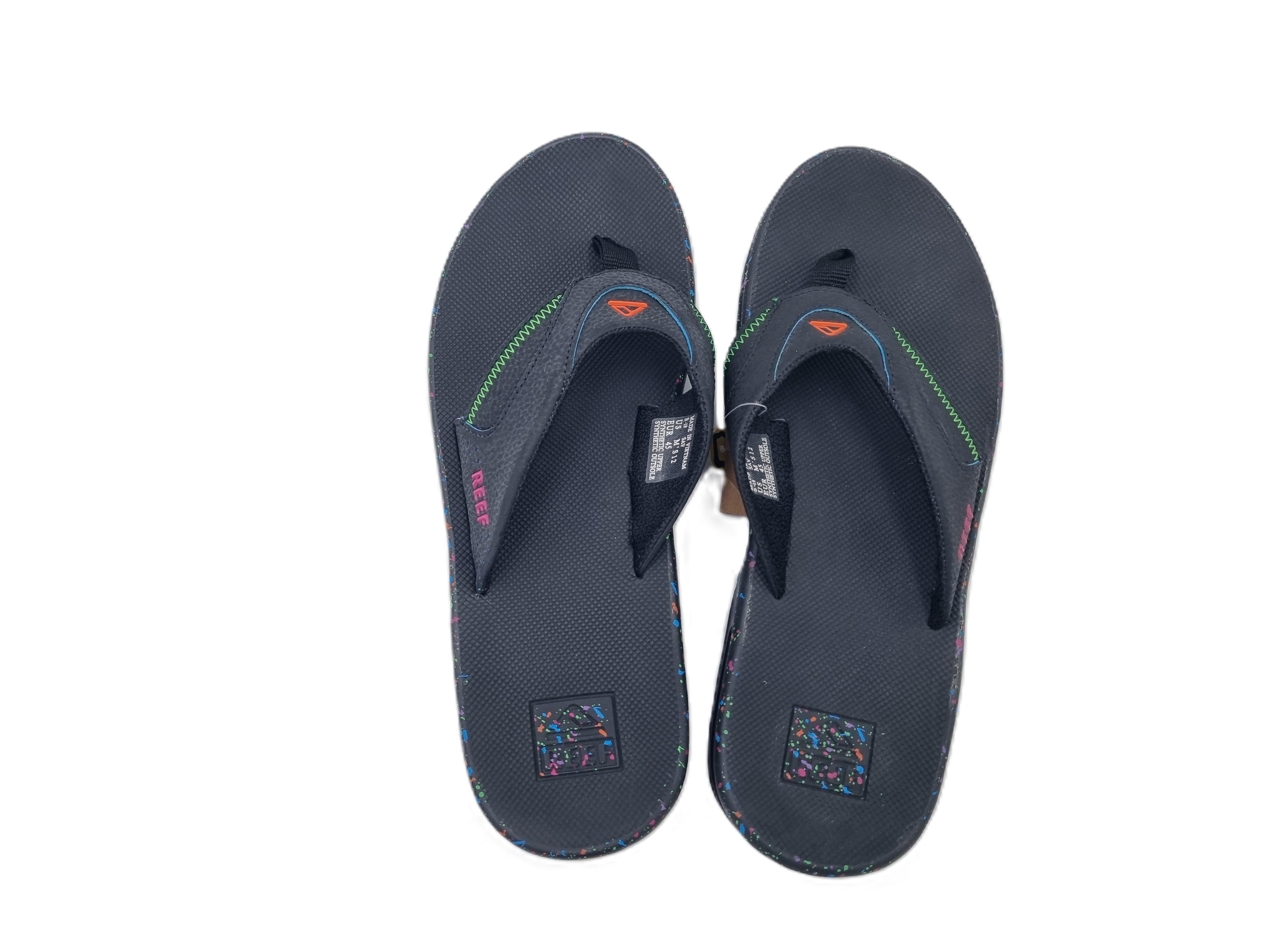 Reef Fanning blue splatter RF002026 – Herren Zehentrenner mit Airbag & Flaschenöffner