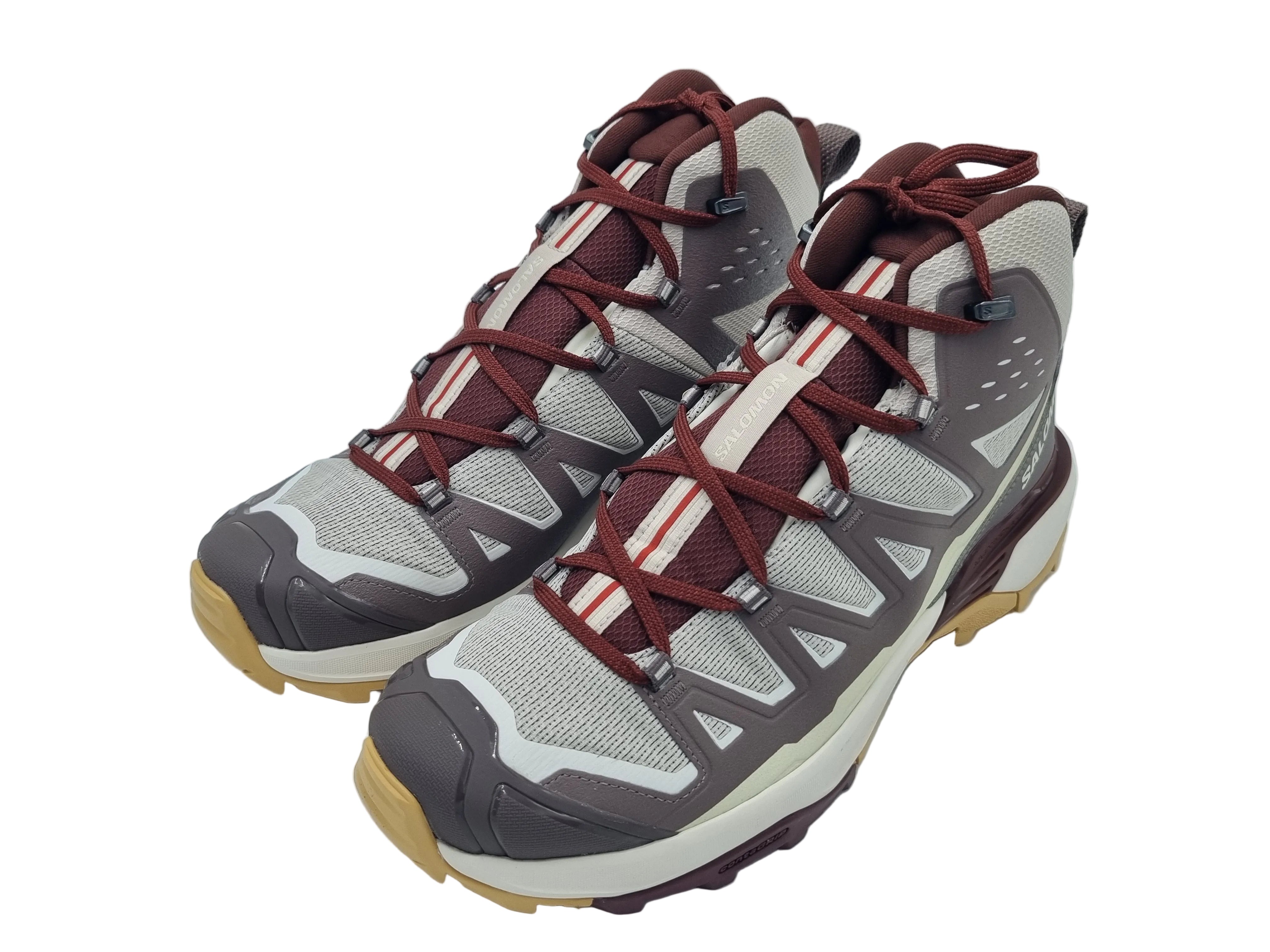 Salomon X Ultra 360 EDGE MID W GTX silver cloud iron rum rasin Damenstiefel - 476986