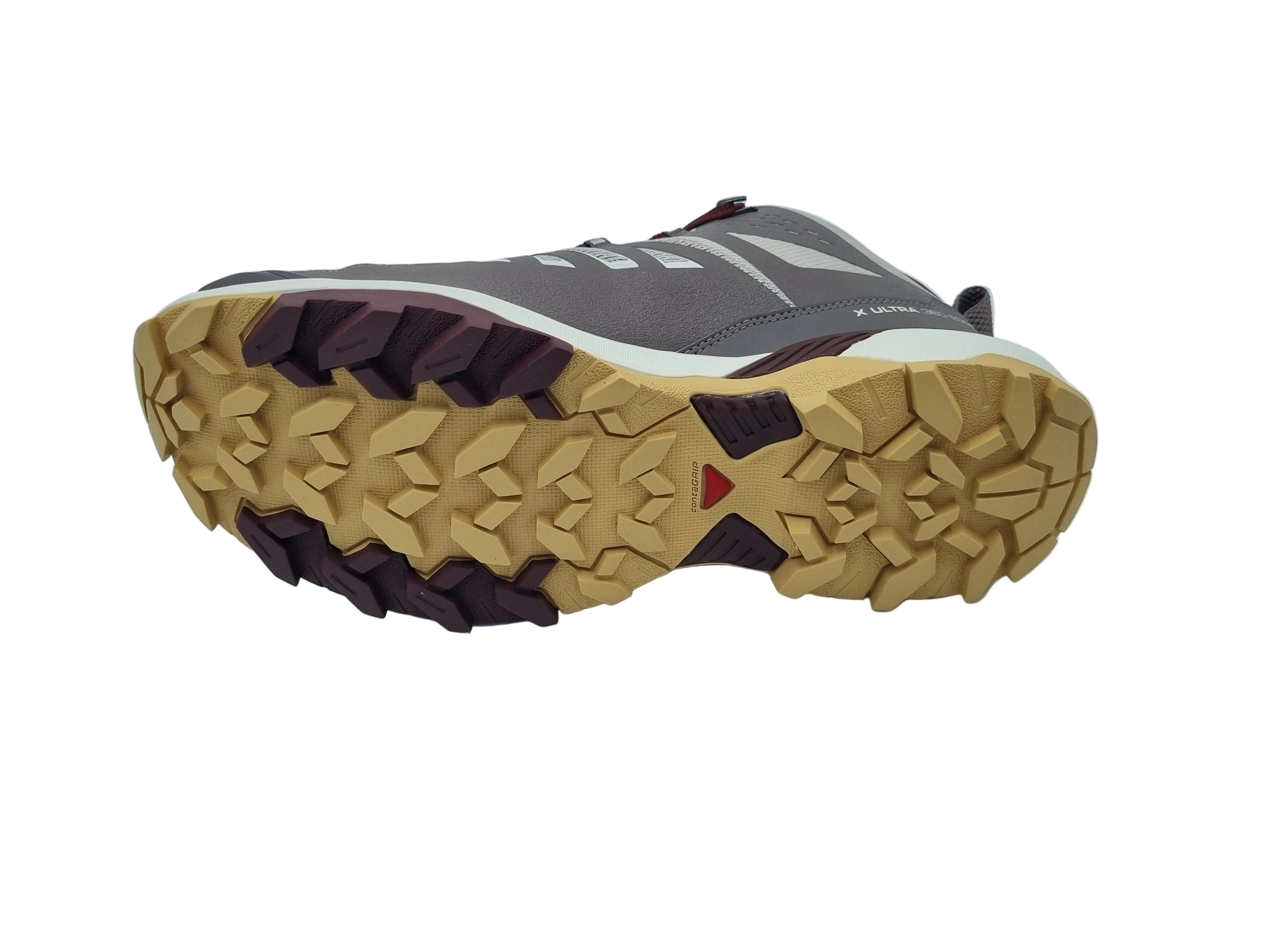 Salomon X Ultra 360 EDGE MID W GTX silver cloud iron rum rasin Damenstiefel - 476986