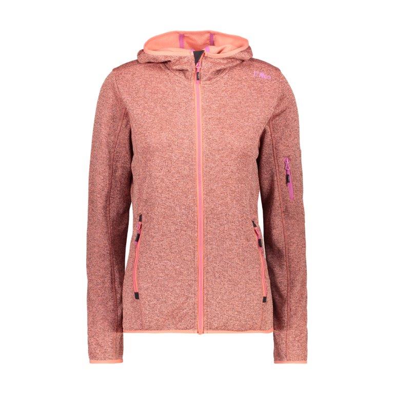 CMP Damen Knitted Hoodie Jacke - Flamingo-Light Flamingo - 30H5856 17CE